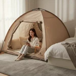 원터치 난방텐트 보온 실내텐트 방한 싱글용 특대형