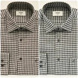 [레노마]일반핏/밑단-일자/기모 더블컬러 미니체크/겨울 긴소매 셔츠 RPWSG0432_US