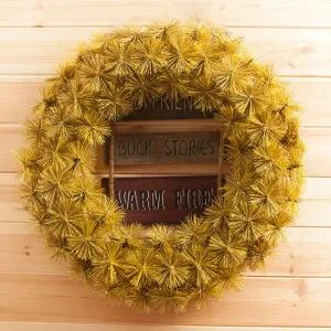 아트박스/플라워트리 [1+1] 크리스마스 골드 글리터 리스 벽장식 펄솔 60cm