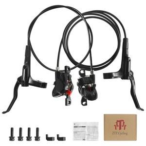 오버허브 BR-BL-MT200 MTB 유압 디스크 브레이크 세트 왼쪽 전면 800mm 오른쪽 후면 1550mm 산악 자전거 2 피스톤