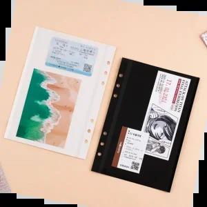 바인더리필 6공 바인더 다이어리 접착식 포토앨범 속지 A5 10매