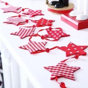 고품질 펠트별가랜드 크리스마스 트리 리스 장식 데코 소품 성탄절 (W9A226A)