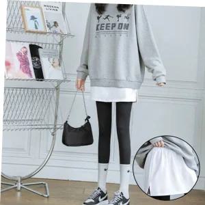 레이어드스커트 LW 이너 밴딩 스커트 페이크 레깅스 허리밴딩 치마