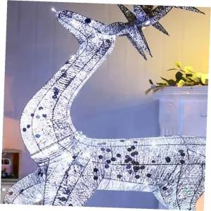 진정4호 LED 사슴장식 실버 140CM 크리스마스소품 크리스마스장식품 루돌프조형물 루돌프트리 사슴트리