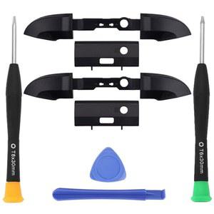 Xbox Series X/S 컨트롤러용 Ikpek 2팩 범퍼 교체 LB RB 버튼, Xbox Series 컨트롤러용 블랙 숄더 트리거 버튼 상단 중간 브래킷