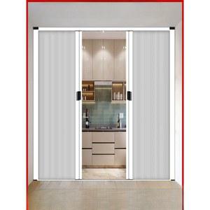 슬라이딩 도어 간이 자바라 접이식문 스 선호 샤워실 발코니에 맞춤 투명 블루 여닫이