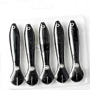 미꾸라지 루어 5p세트 블랙 배스낚시 광어낚시 배스웜