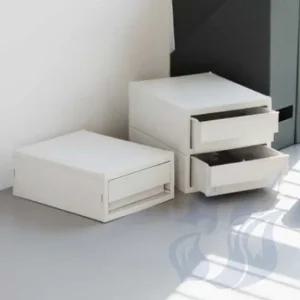 중형 문서 보관함 2단 쿨그레이 소품 정리함 서류 박스 책상 정리박스 서류보관함