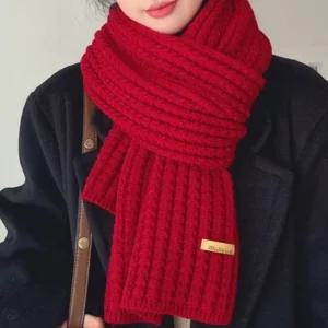 니트 머플러 6컬러 남녀공용 겨울 롱 목도리 꽈베기 별 뜨게공법