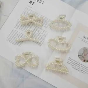 머리카락 집게핀 헤어집게 곱창핀 6종 반묶음집게핀 진주집게핀 미들사이즈집게핀 집게핀