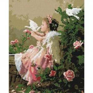 새 천사와 캔버스액자보석십자수 (캔버스) 40x50 (48EsV)