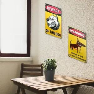 개조심 빈티지 철제 액자 인테리어 소품 브라운 도그