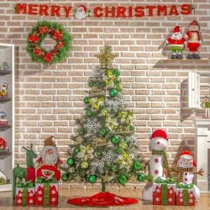 고품질 크리스마스 180cm 화이트 그린 고급 솔잎 트리 풀세트 (WD38E57)