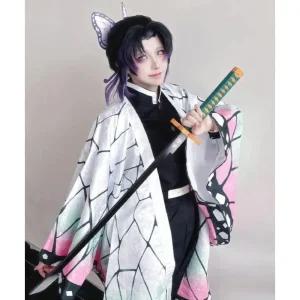 귀멸의 칼날 시노부 코스프레 충주 귀칼 코스튬 풀세트 할로윈 의상