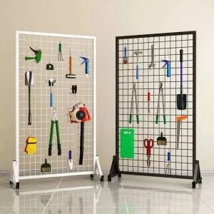 이동식 네트망 스탠드 파티션 작품 사각 진열대