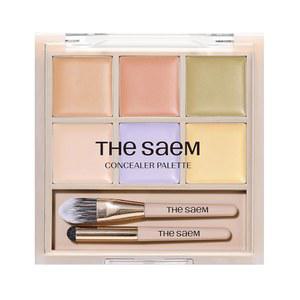 THESAEM 커버 퍼펙션 컨실러 팔레트 01 & 정정 - 다중 사용 6가지 색상 수정 다크서클, 불완전성, 페이스 톤 보정기, 피부가 밝은 피부에 이상적임