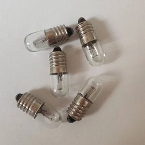 10pcs 6.3V 12V 24V 30V 36V 2W 3W 5W 0.15A 나사 악기 신호 표시 미니 소형 소형 전구 버튼 E10 스위치 라