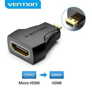Vention 마이크로 HDMI 어댑터 1080P 암 컨버터  D타입 to A PS4 카메라 HDTV 미니 소형