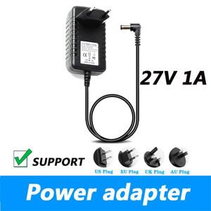 AC 100V-240V 컨버터 전원 어댑터  EU 플매트 카펫 러그  DC L형 오리피스  5.5x2.1mm  27V 1A  12V 1000mA