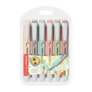 스타빌로 스윙쿨 차분한 네이처 컬러 형광펜 6색 세트