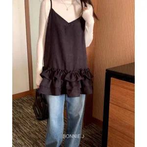 [보니앤제이]프필 퍼프 민소매 캉캉 나시 원피스 레이어드 미니 원피스 봄 하객 B CT1006_P386086104