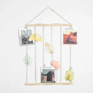 붙이기 노끈 우드 꾸미기 벽에 행거 사진 포토 걸기