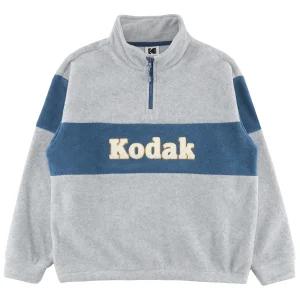 코닥 컬러블럭 마이크로플리스 반집업 맨투맨 K5423EFSR1MGR