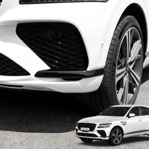 제네시스 GV80 쿠페 블랙 튜닝 몰딩 범퍼 프론트 커버 사이드 크롬죽이기 자동차