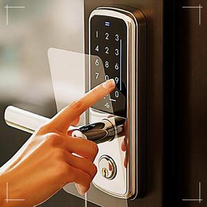 골드에그마켓4 전기종호환 현관문 디지털 지문인식 사생활 향균 액정 도어락 지문방지 필름 저반사 보안