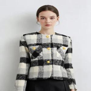 [티뷰] 소프트금장체크누빔자켓_V5D-CJK002