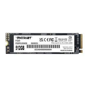 패트리어트 메모리 P320 512GB 내장 SSD - NVMe PCIe 3x4세대 M.2 2280 솔리드 스테이트 드라이브 P320P512GM28