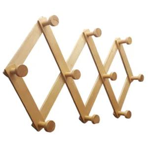 영수746 아트 원목 자바라 옷걸이 특대 나무 행거 원목자바라 자바라옷걸이