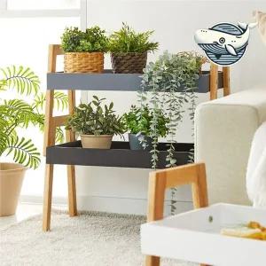 원목다용도 화분정리대 식물선반 실내 정원
