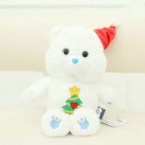 고품질 봉제 케어베어 25cm 크리스마스 화이트 곰 애착 인형 (WD9790E)