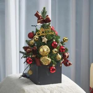 [아트박스]/비솜 엔젤 45cm 트리 풀세트 원목 화분 (96P 전구 포함)