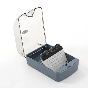 [셀러에이드]블루그린 버튼형 명함박스 350장 명함정리함