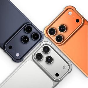 아크 스타일리시 네 모서리 보호 무테 알루미늄 메탈 범퍼 펄스 폰 커버 케이스 아이폰 17 프로 맥스용