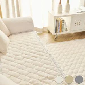 극세사 겨울 포그니 빅헤링본 항균 알러지케어 누빔 쇼파패드 4인...