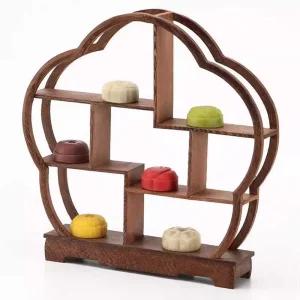 레트로 우드 전통 디저트 트레이 찻집 카페 한옥 다과 플레이팅