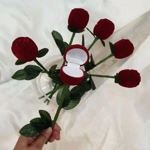 [콩심팥심]장미한송이 반지케이스 프로포즈 고백