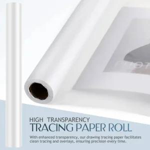 트레싱지 트레이싱지 1 롤 23M A2 서예 스케치 그리기용 투명 미술 트레이싱 페이퍼 드로잉 아티스트용