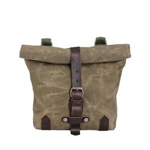 빈티지 스타일 오토바이 사이드 백, 오일 왁스 캔버스, 소형 전기 자동차 헤드 방수 도구 키트, 크로스 바