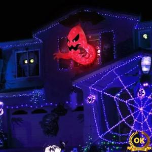 LED 조명이있는 할로윈 풍선 유령 1.4M 대형 야외 안뜰 정원 장식 재미있는 파티 도구