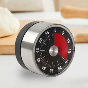 (말랑)타임스탑 자석 쿠킹타이머(블랙) 요리 베이킹다이머 트레이닝 스터디 공부 다용도 태엽방식 휴대용