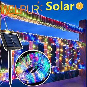 태양광 로프 조명 IP65 LED 요정 줄 파티 정원 마당 결혼식 트리 장식용 크리스마스 할로윈 휴일