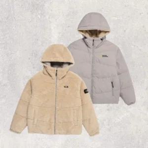 NATIONALGEOGRAPHIC 내셔널지오그래픽 브랜드 모델 N224MDW950 남성 리머 리버시블 플리스 후디 덕 점퍼 IN