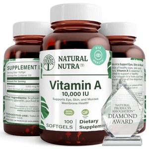천연 뉴트라 비타민 10 000 IU 소프트젤 눈 및 텐 프리 보충제 남녀용 생선 간 오일 100가지
