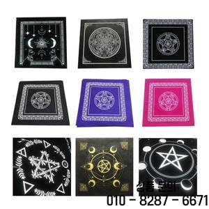 49x49cm 제단 천 펜타클 타로 카드 매트 식탁보 요술 게임 플란넬 벨벳