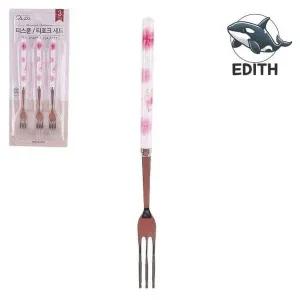 예쁜 디자인 스텐 포크 간식 디저트 과일 포크