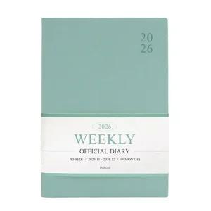 2026 오피셜 A5 위클리 다이어리 민트 주간 25절 2026년다이어리 날짜형다이어리